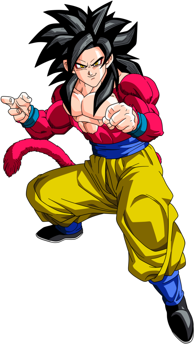 Goku Super Sayajin 4 Png (672x1188), Png Download