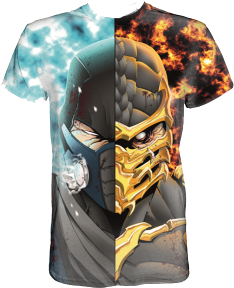 Sub Zero Vs Scorpion Comic (577x577), Png Download