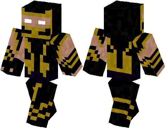 Scorpion Mortal Kombat Minecraft (528x418), Png Download