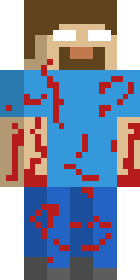 Herobrine - Electric Blue (1200x1200), Png Download