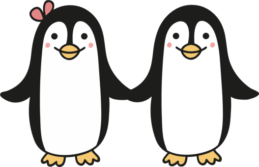 Penguin T-shirt Drawing Cuteness Love - Fondos De Pantallas Para Parejas De Pinguinos (527x340), Png Download