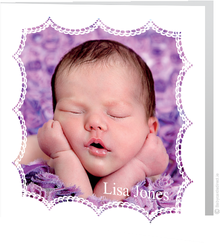 Baby Card Lace Frame - Lace (500x500), Png Download