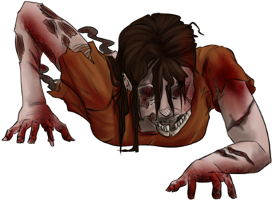 Shattered Frontier Deviantart G - Zombie Crawling Transparent Background (400x305), Png Download