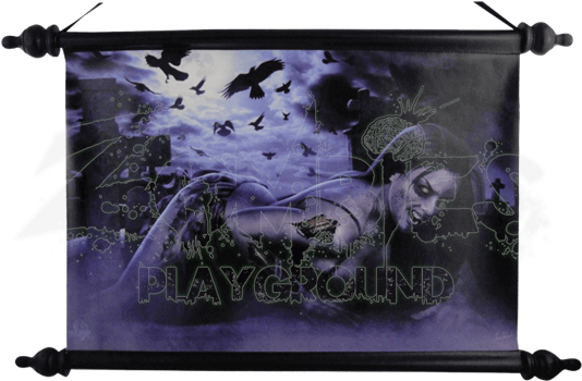 Graveyard Zombie Girl Art Scroll - Zombie Girl Art Scroll (550x550), Png Download