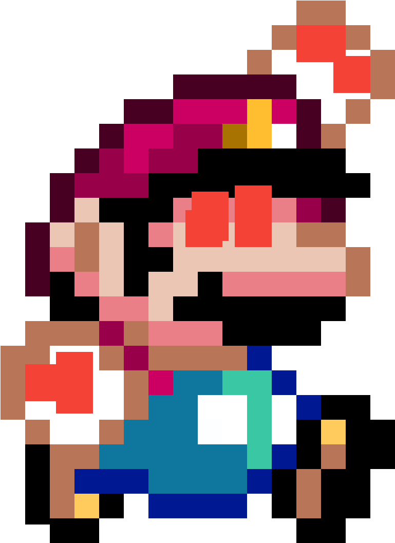 Creepy Mario Jumping - Super Mario World Pixel (1200x1200), Png Download
