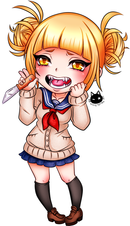 Toga Drawing Traditional - Himiko Toga Chibi Png (548x950), Png Download