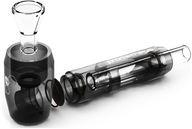 Glass And Metal Pipe - Prometheus Pipe (646x444), Png Download