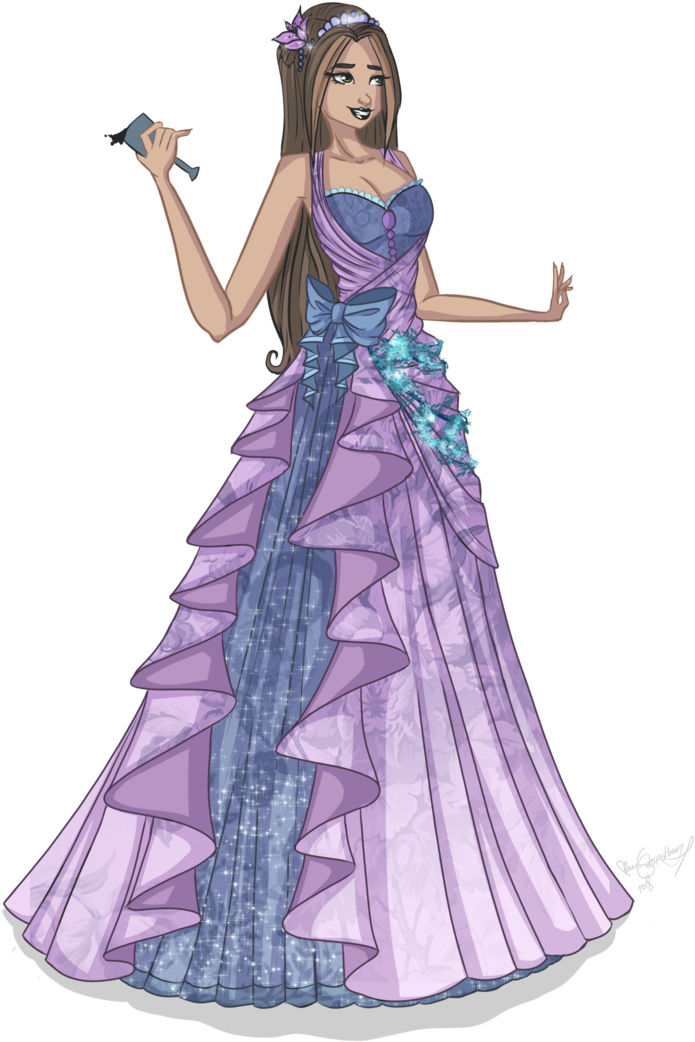 Winx Club Wallpaper Titled Flora Ball Toga, Abito - Dress (730x1095), Png Download