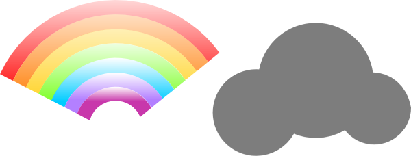 Cloud Rainbow Svg Clip Arts 600 X 228 Px (600x228), Png Download