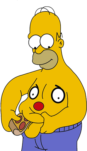 Homero Simpson Png Sin Fondo - Homer Pizza (364x527), Png Download