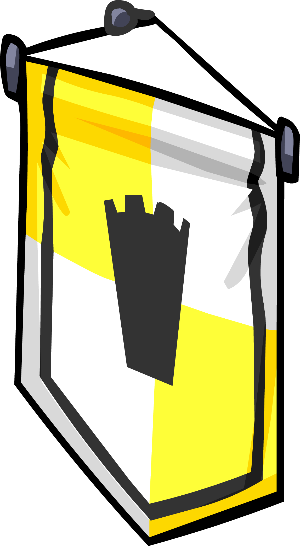 Ye Olde Yellow Banner Sprite 008 - Bordered Yellow Banner (1147x2082), Png Download