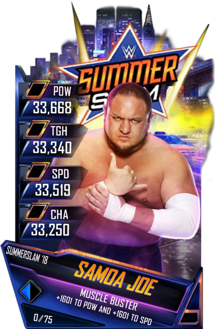 Samoajoe S4 21 Summerslam18 - Wwe: Summerslam 2016 (dvd) (733x1158), Png Download