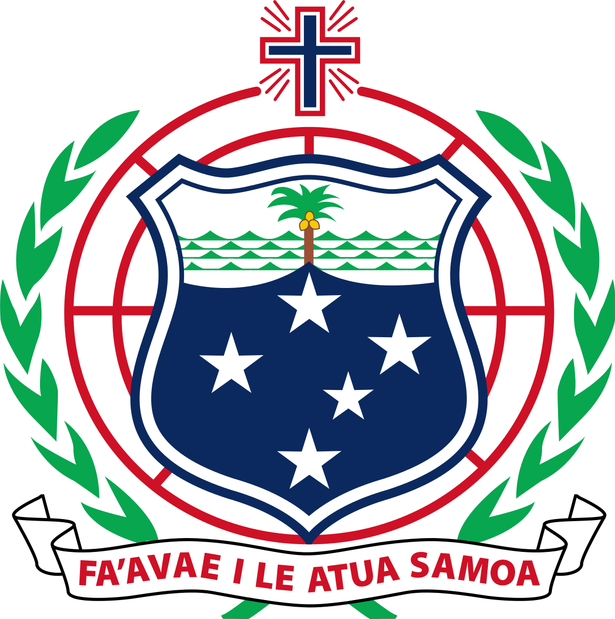 Samoa Coat Of Arms (1200x1208), Png Download