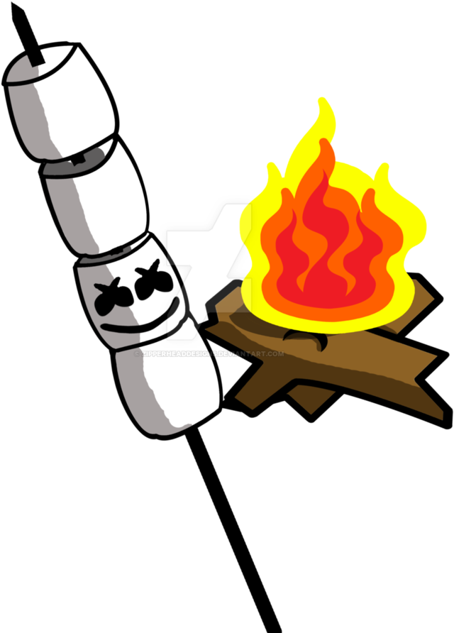 Marshmello Stick By Zipperheaddesigns On Deviantart (786x1017), Png Download