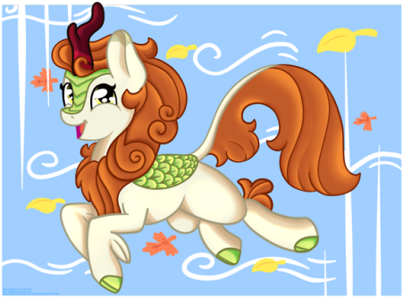 Kirin Autumn Blaze - Autumn Blaze Mlp (500x375), Png Download