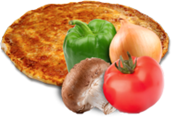 Garden Vegetable Pizza - Pizza (600x600), Png Download