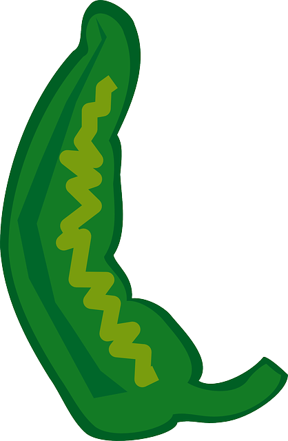 Set, Green, Food, Plants, Hot, Vegetables, Pepper - Hot Sauce (418x640), Png Download