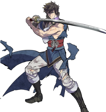 Lonqu Solitary Blade Btlface D - Lonqu Fire Emblem Heroes (340x388), Png Download