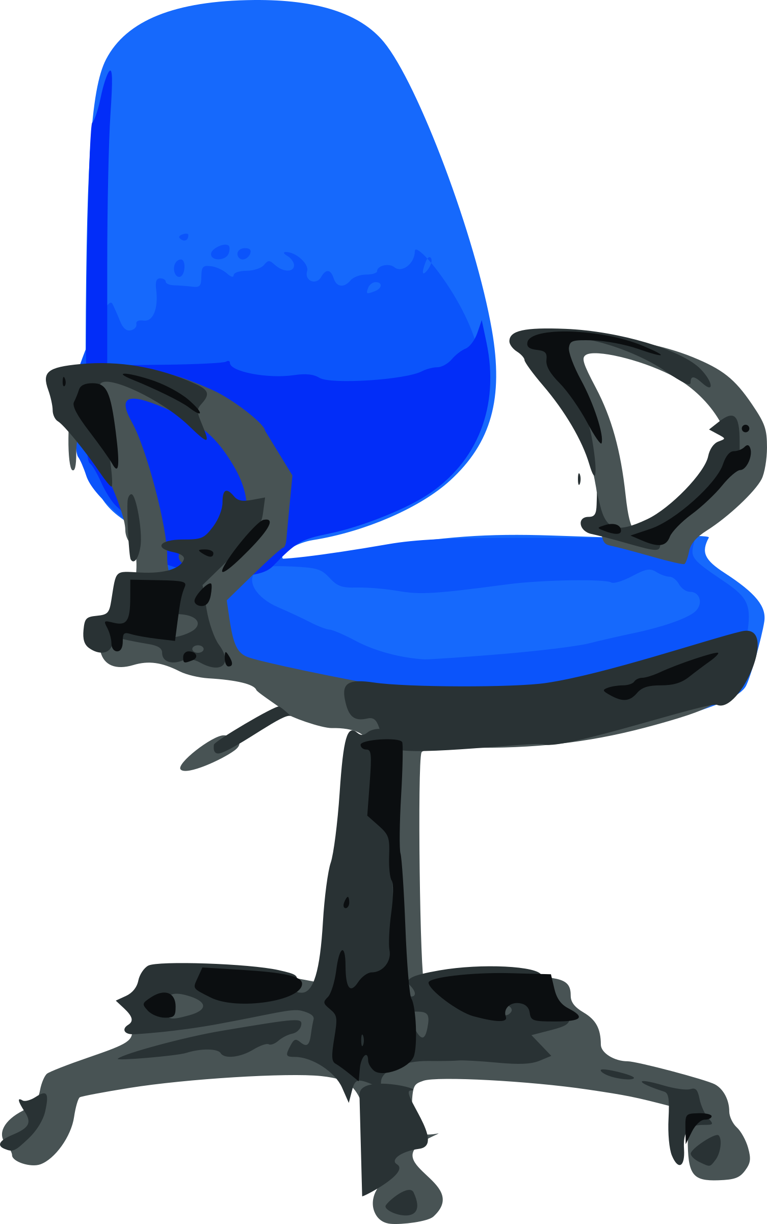 This Free Icons Png Design Of Desk Chair-blue With (1505x2400), Png Download