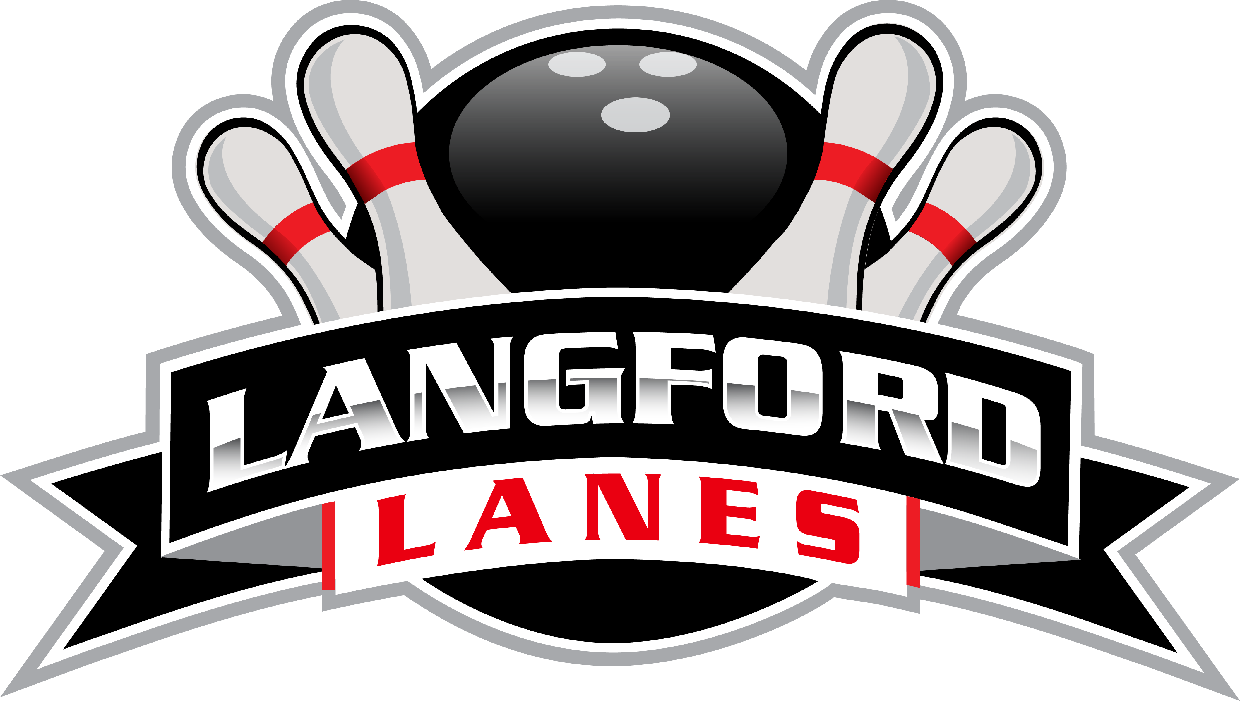 Logo In Transparent Background - Bowling Lanes Logo (4236x2397), Png Download