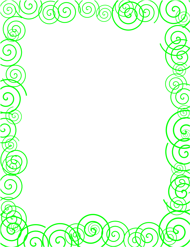 Green Spiral Border - Green Border Clipart (765x990), Png Download