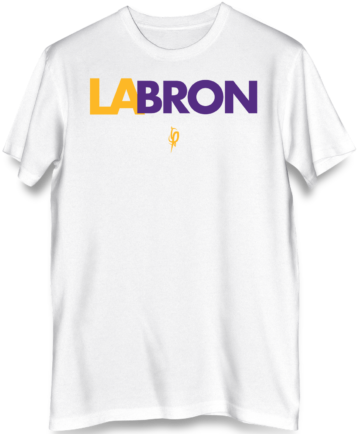 Los Angeles Lebron James T-shirt - Lakers Lebron T Shirt (510x437), Png Download