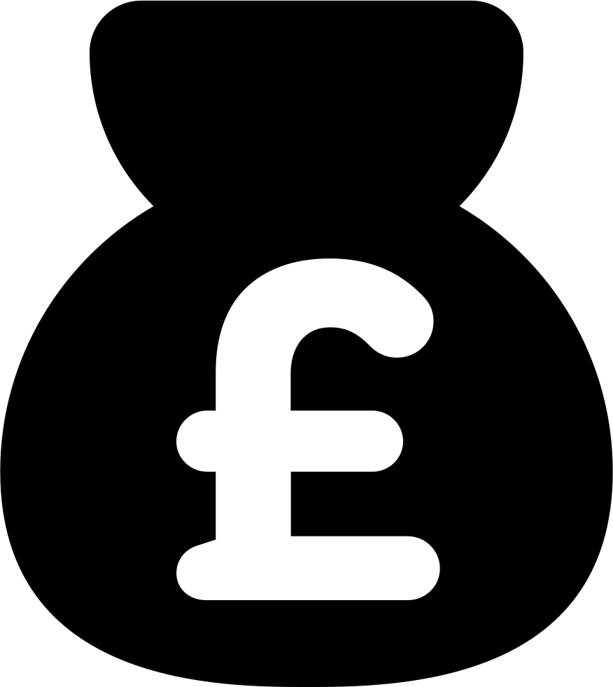 Money Bag With Pound Sign Comments - Pound Sign Icon (876x981), Png Download