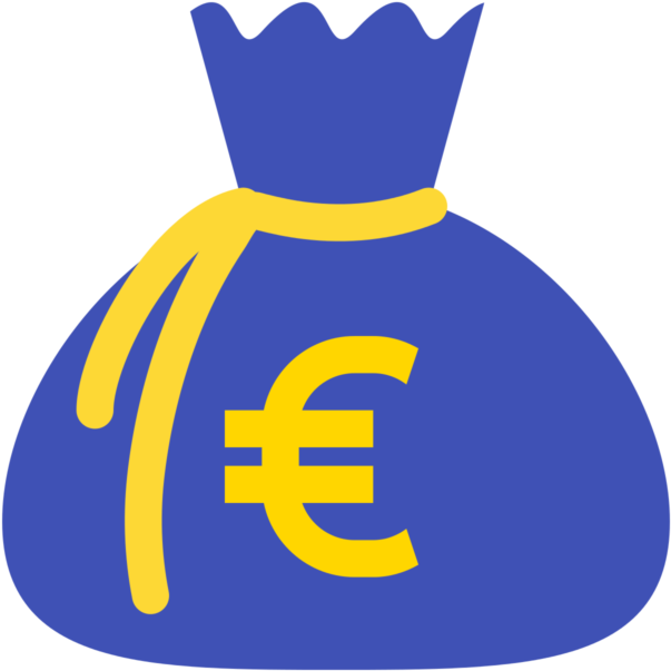 See Here Money Bag Clipart Black And White Hd Pictures - Money Bag Icon Euros (800x800), Png Download