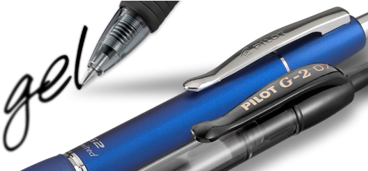 Gel Ink Pens - Pilot Gel Ink Pen (560x245), Png Download