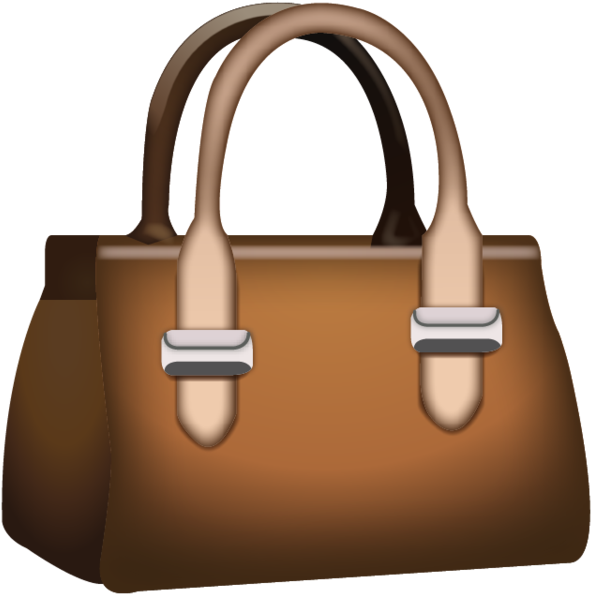 Purse Emoji Png - Handbag Emoji Transparent (600x600), Png Download
