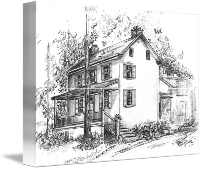 House In The Woods By F - House (650x548), Png Download