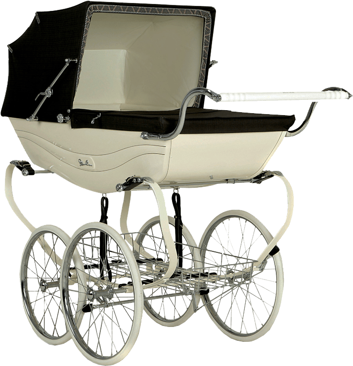 Vintage Baby Pram - Silver Cross Balmoral Pram Cream & Brown (800x800), Png Download