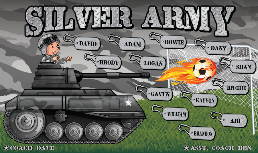 3'x5′ Vinyl Banner Silver Army - Armored Car (900x900), Png Download