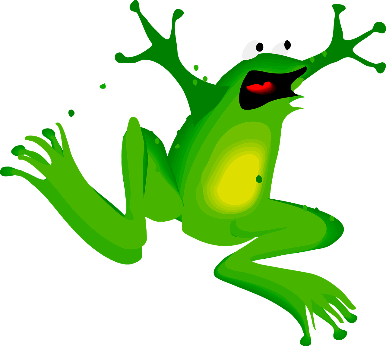 Alarmed Frog Clipart - Shocked Frog Clip Art (1280x1149), Png Download