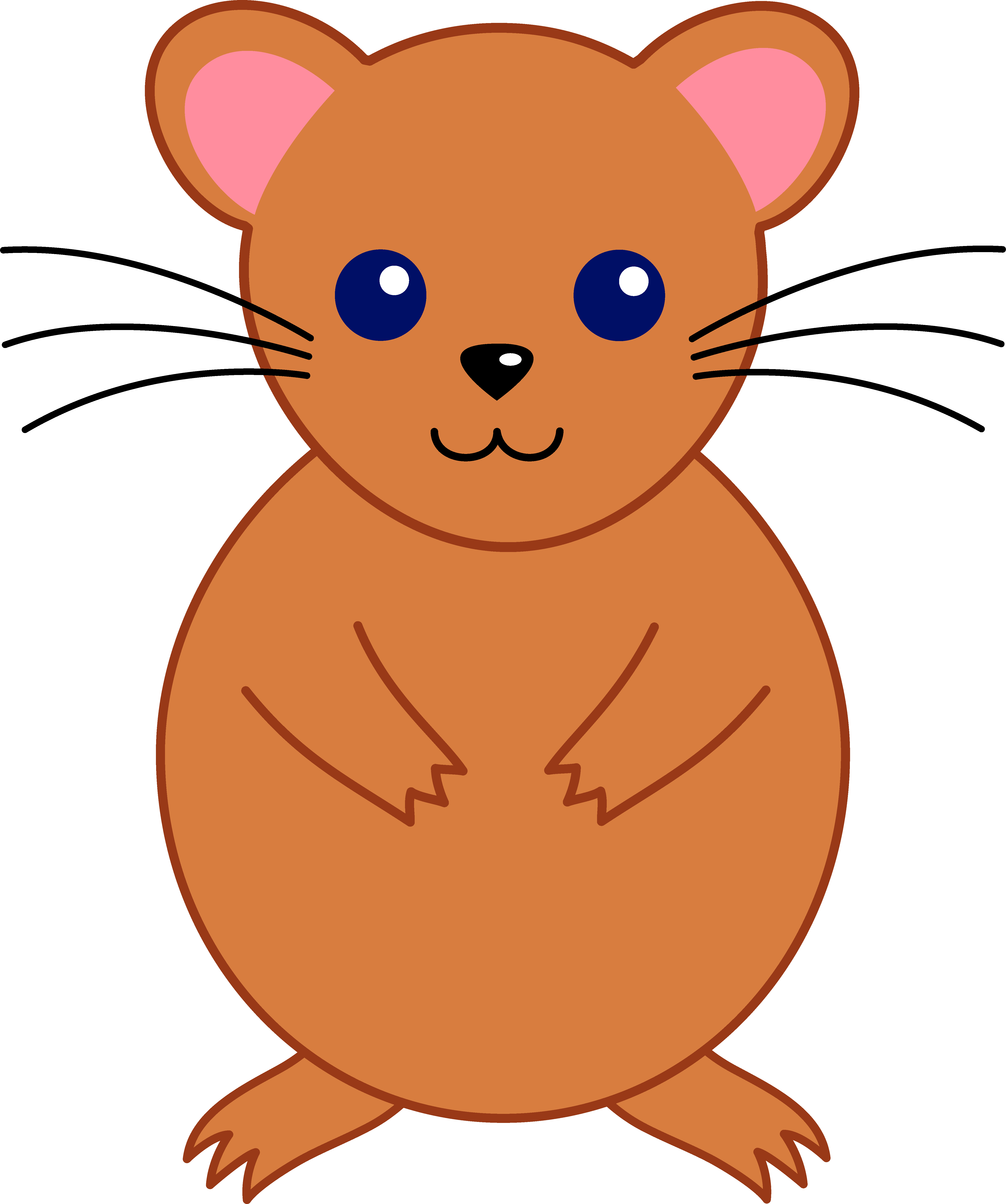 Cute Animal Frog Clipart Cliparts - Pet Hamster Clipart (5097x6103), Png Download