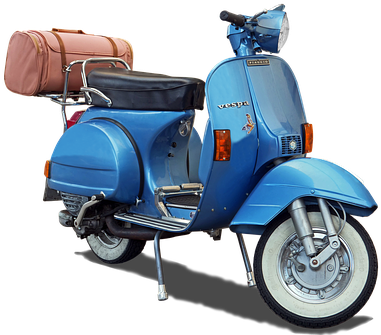 Motor Scooter, Vespa, Jewel - Motorcycle (406x340), Png Download