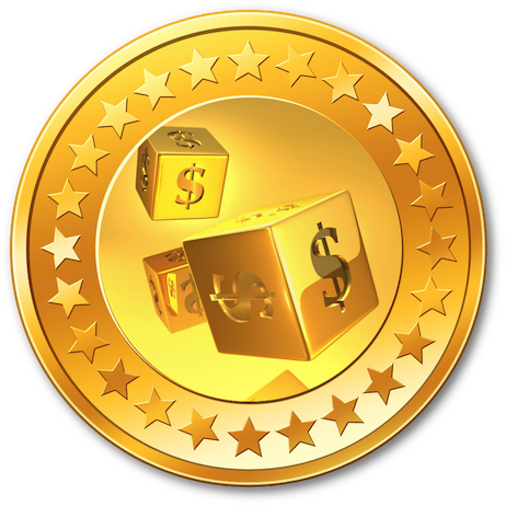 Luckycoin Cryptocurrency - Gold Coin Icon (462x462), Png Download