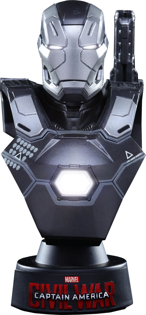 Hot Toys War Machine Mark Iii Collectible Bust - Civil War War Machine Mark 5 (480x1037), Png Download
