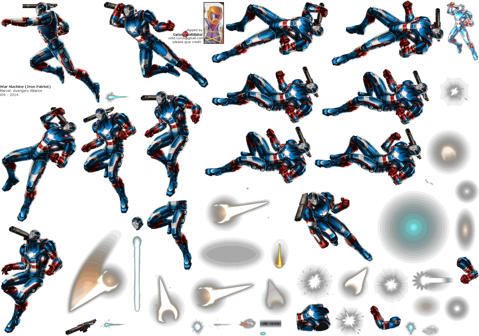 Click For Full Sized Image War Machine - Marvel Avengers Alliance Iron Patriot (2028x1424), Png Download