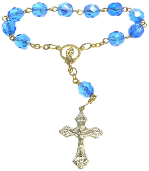 Rosary - Blue Rosary Beads (348x348), Png Download
