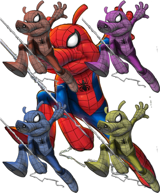Spoderman Transparent Unlimited - Cartoon (558x684), Png Download