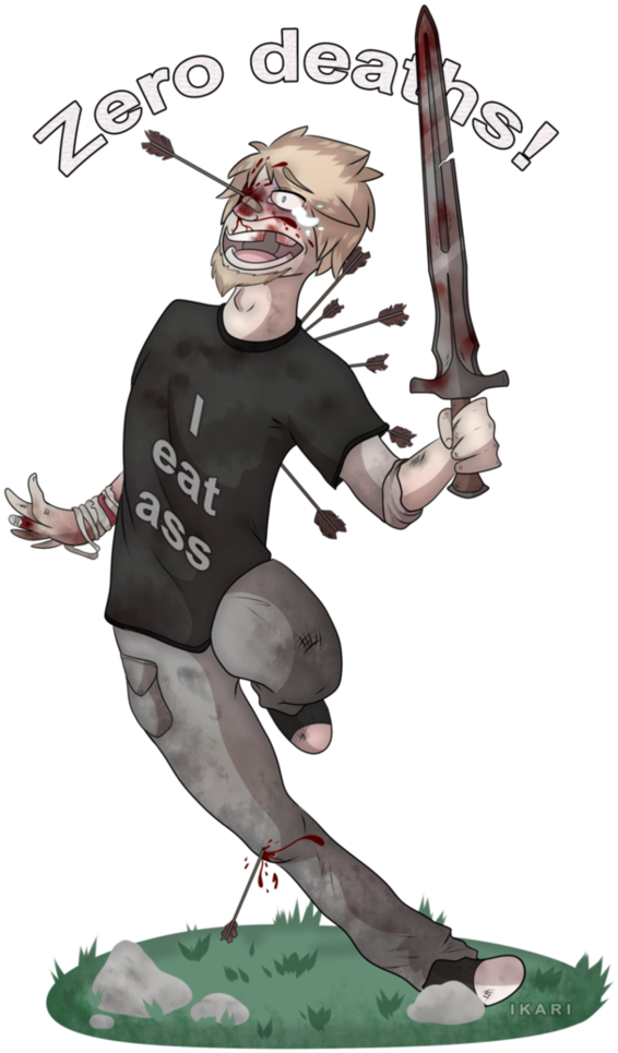 O Dea Kar Dark Souls Dark Souls Iii Cartoon Fictional - Pewdiepie Zero Deaths Meme (680x1020), Png Download