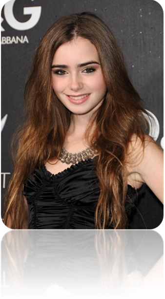 Lily Collins, The Daughter Of Rock Legend Phil Collins, - Lily Collins Mortal Instruments Hair (338x612), Png Download