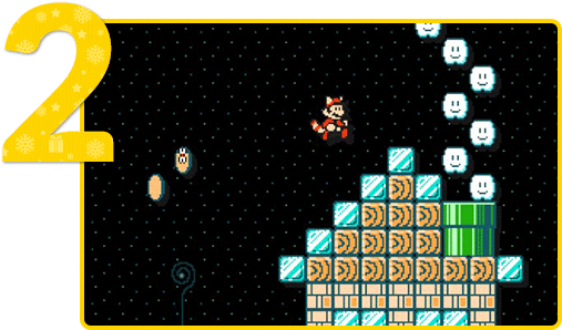Smmholidaylevel Content V01-02a - Super Mario Bros 3 (571x337), Png Download