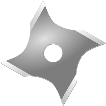 Shuriken 2 - Shuriken De 6 Puntos (370x370), Png Download