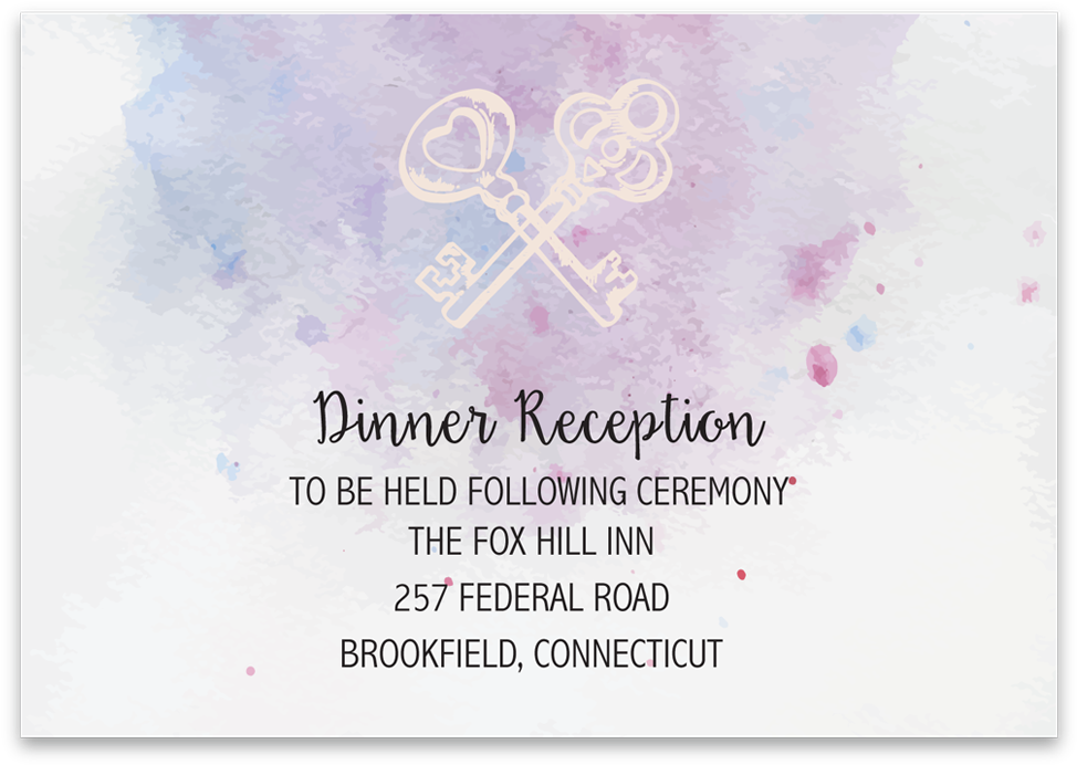 Reception Card Brush Strokes - Wedding Reception (1000x1000), Png Download