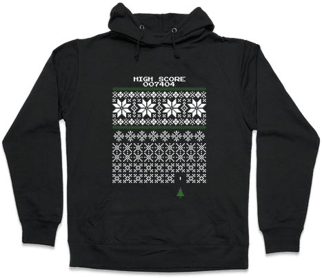 Christmas Invaders Hooded Sweatshirt - Read Books And Be Happy Hoodie: Funny Hoodie From Lookhuman. (484x484), Png Download