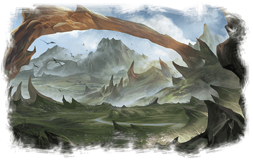 Amongst The Twisted Rock Formations Of The Wild Plains - Green (500x317), Png Download