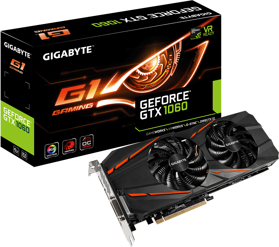 Geforce® Gtx 1060 G1 Gaming 6g - Gtx 1080 Turbo Oc (1000x1000), Png Download