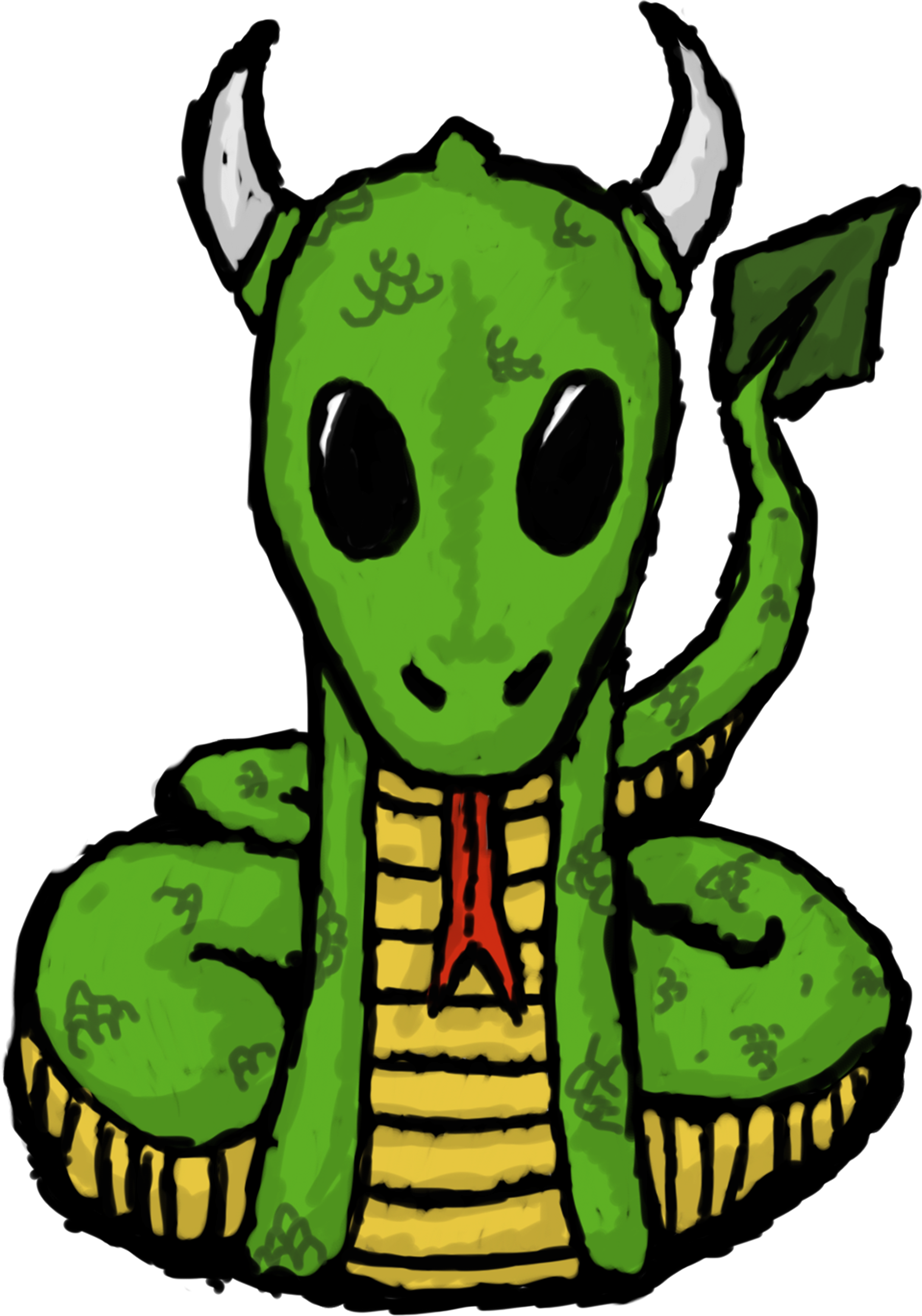 The Dragon Snake Creature - Snakes (4500x5400), Png Download